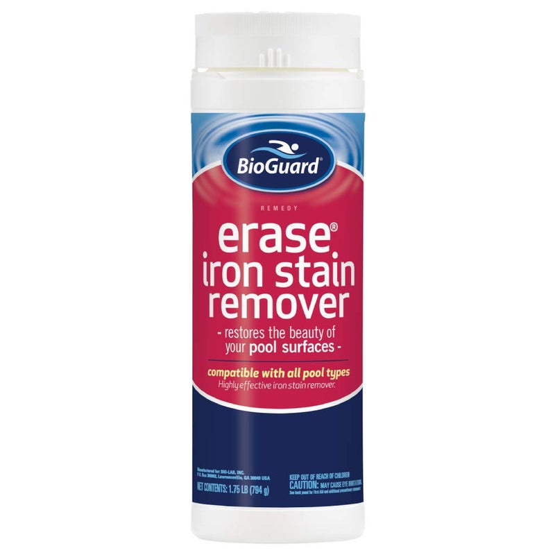bioguard مزيل بقع الحديد BioGuard Erase، 1.75 رطل، مزيل بقع الحديد عالي الفعالية، استعادة أسطح المسبح، مناسب لجميع أنواع المسابح - Image 1